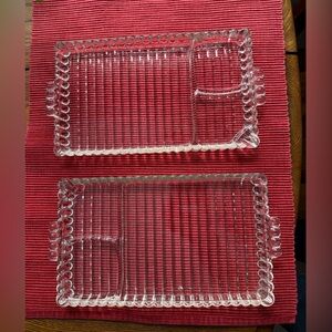 Fun Clear Glass Serving/Snack Trays